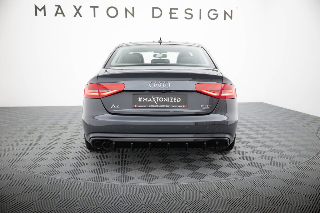 MAXTON DESIGN Rear Valance Audi A4 B8 Facelift (Single side dual exhaust version)