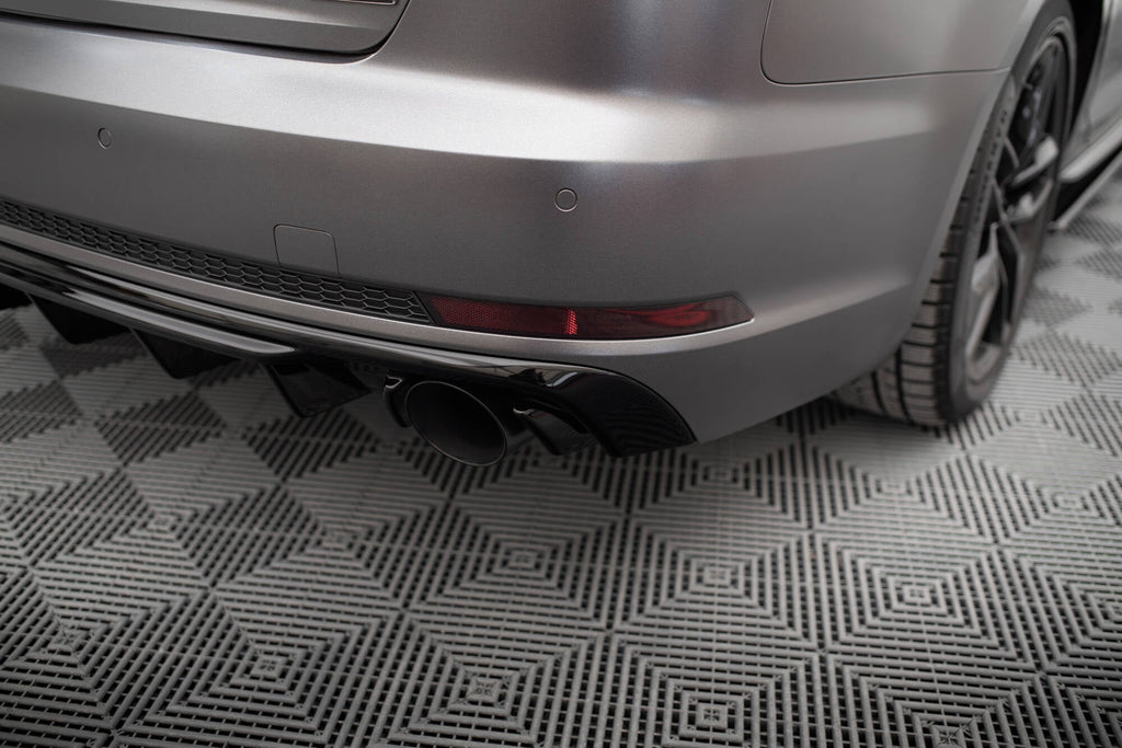 MAXTON DESIGN Rear Valance Audi A4 S-line B9 (Version with single exhaust tips on both sides)
