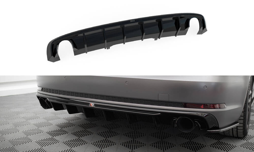 MAXTON DESIGN Rear Valance Audi A4 S-line B9 (Version with single exhaust tips on both sides)