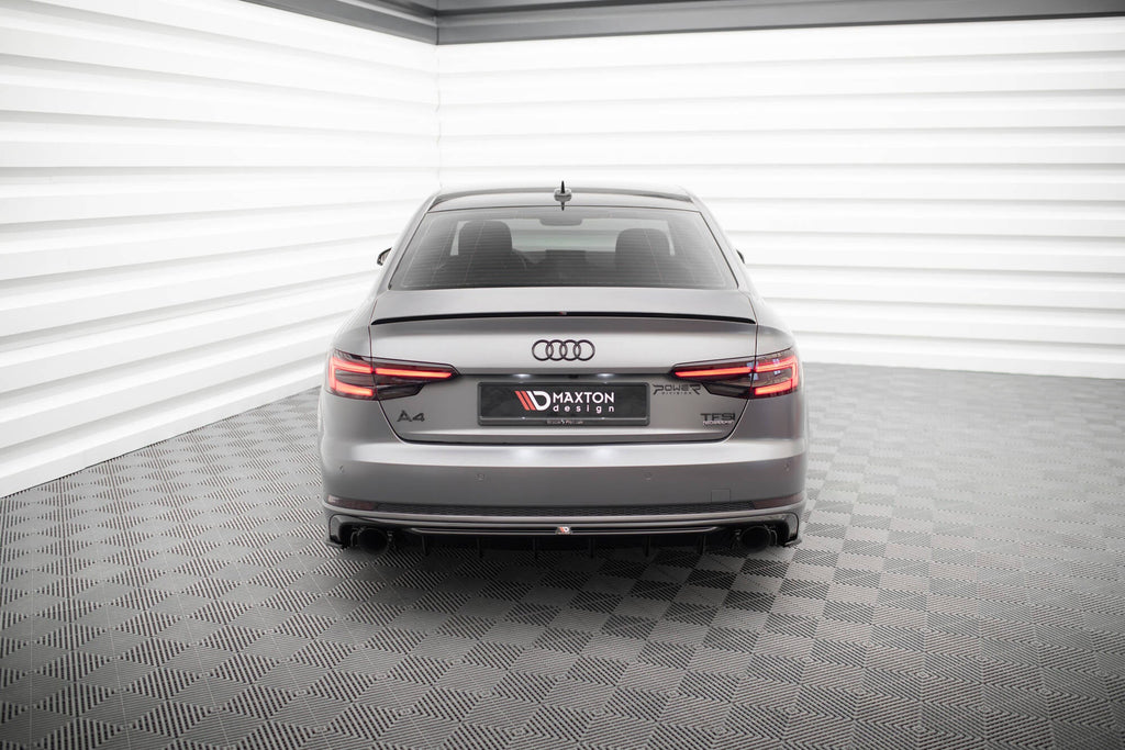 MAXTON DESIGN Rear Valance Audi A4 S-line B9 (Version with single exhaust tips on both sides)
