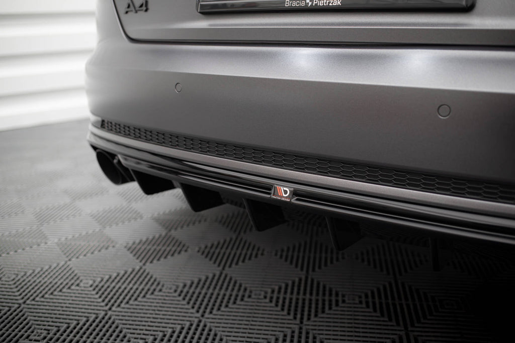 MAXTON DESIGN Rear Valance Audi A4 S-line B9 (Version with single exhaust tips on both sides)