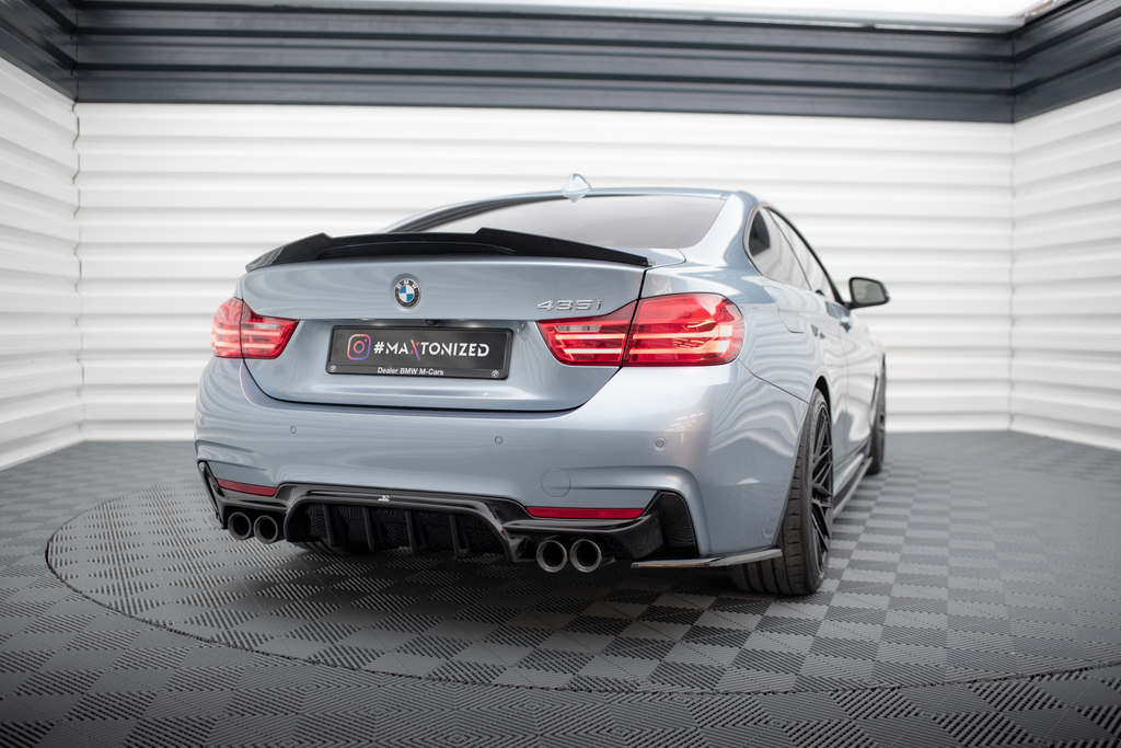 MAXTON DESIGN Rear Valance BMW 4 Coupe / Gran Coupe / Cabrio M-Pack F32 / F36 / F33 (Version with dual exhausts on both sides)