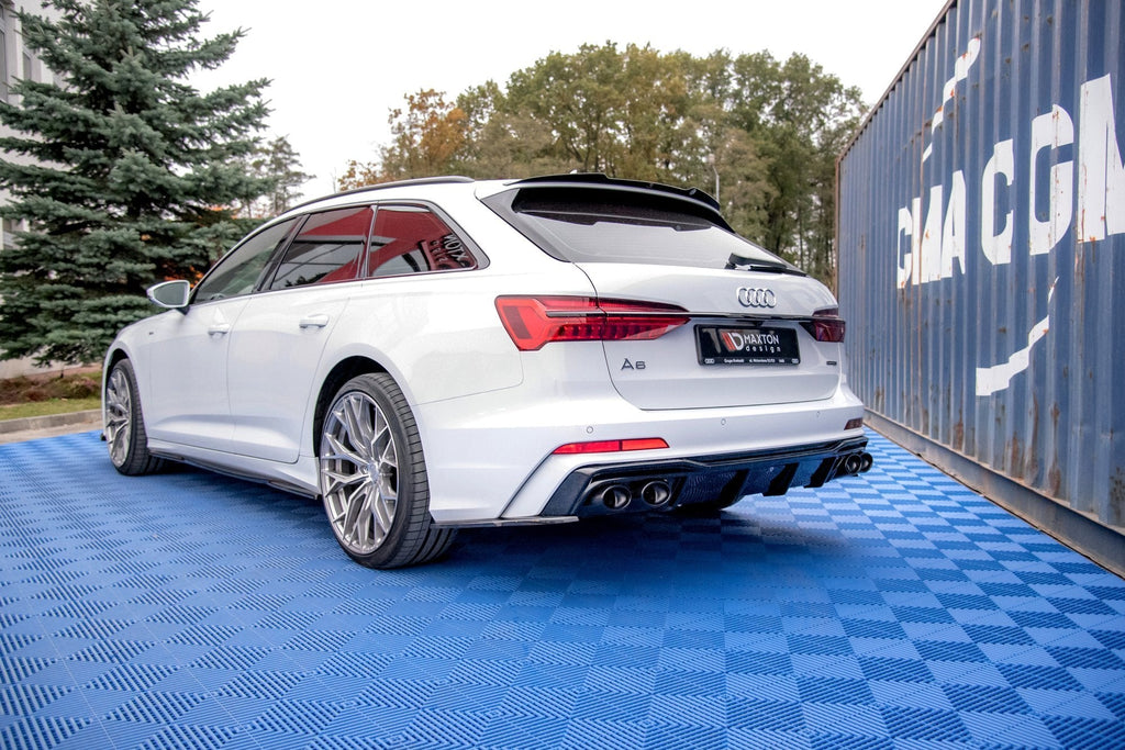 MAXTON DESIGN REAR VALANCE + EXHAUST ENDS IMITATION AUDI A6 C8 S-LINE