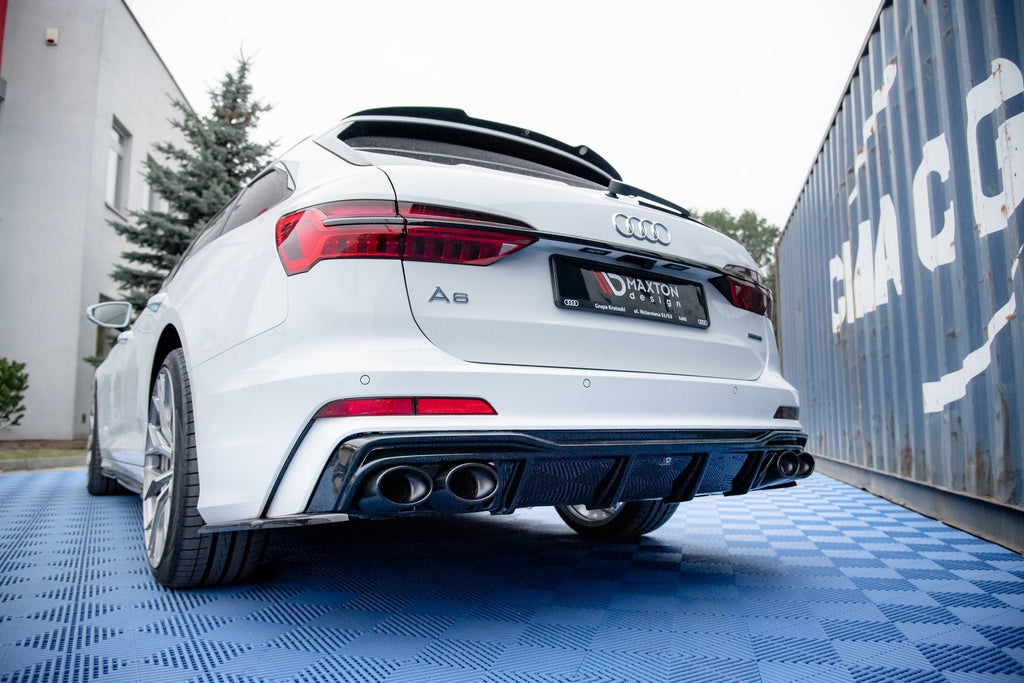 MAXTON DESIGN REAR VALANCE + EXHAUST ENDS IMITATION AUDI A6 C8 S-LINE