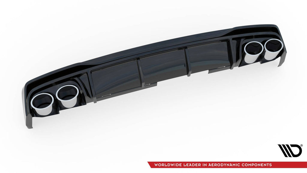 MAXTON DESIGN REAR VALANCE + EXHAUST ENDS IMITATION AUDI A6 C8 S-LINE