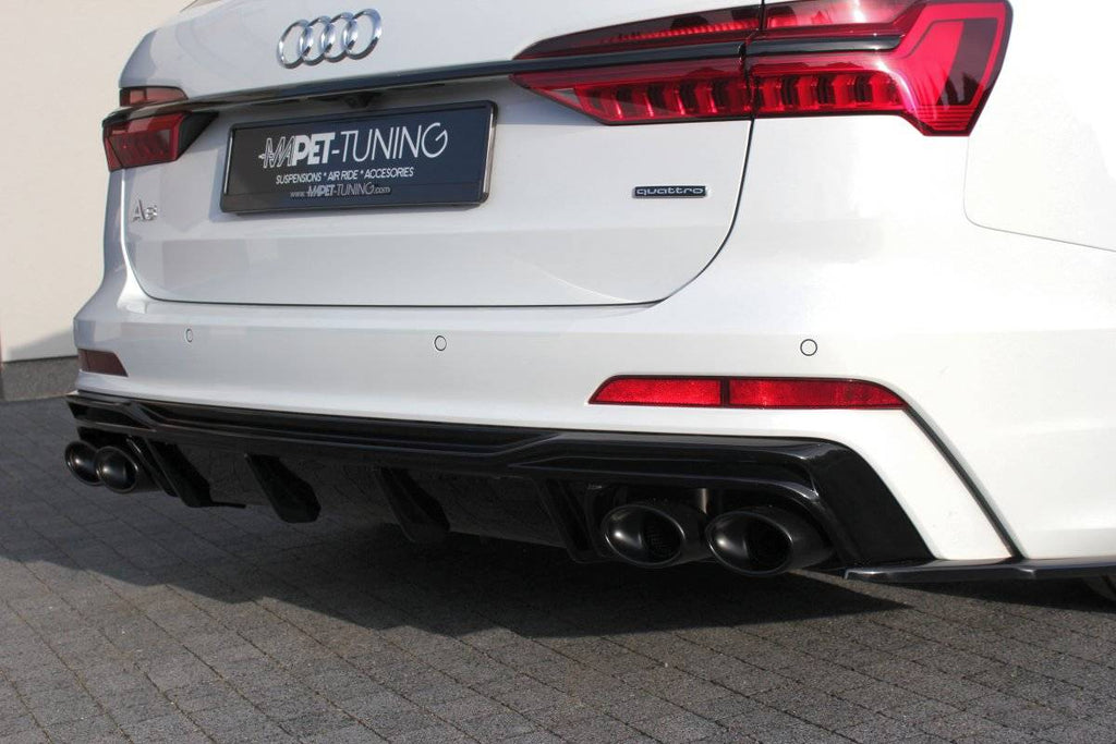 MAXTON DESIGN REAR VALANCE + EXHAUST ENDS IMITATION AUDI A6 C8 S-LINE