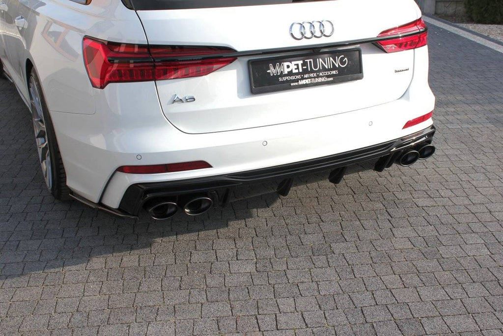 MAXTON DESIGN REAR VALANCE + EXHAUST ENDS IMITATION AUDI A6 C8 S-LINE