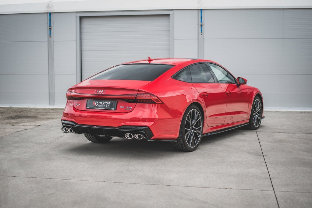 MAXTON DESIGN REAR VALANCE + EXHAUST ENDS IMITATION AUDI A7 C8 S-LINE