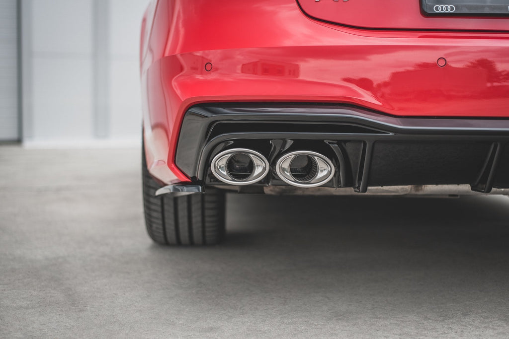 MAXTON DESIGN REAR VALANCE + EXHAUST ENDS IMITATION AUDI A7 C8 S-LINE