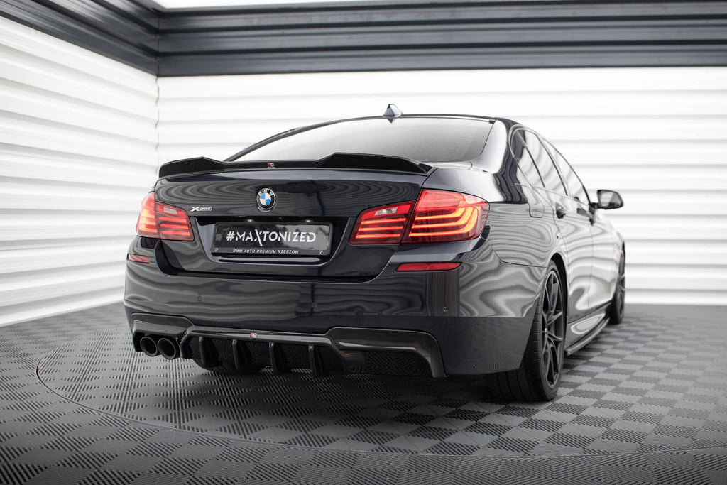 MAXTON DESIGN REAR VALANCE V.2 BMW 5 M-PACK F10 (VERSION WITH DOUBLE EXHAUST ON ONE SIDE)