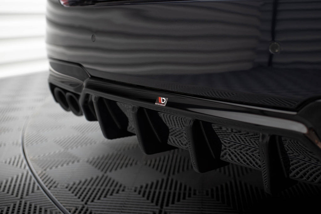 MAXTON DESIGN REAR VALANCE V.2 BMW 5 M-PACK F10 (VERSION WITH DOUBLE EXHAUST ON ONE SIDE)