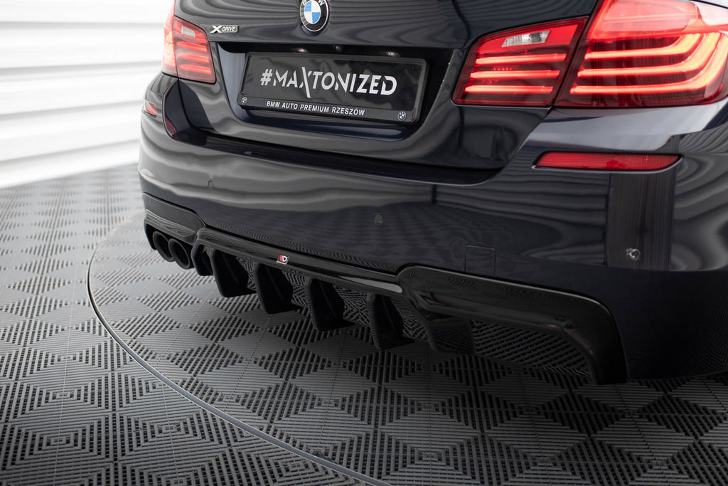 MAXTON DESIGN REAR VALANCE V.2 BMW 5 M-PACK F10 (VERSION WITH DOUBLE EXHAUST ON ONE SIDE)