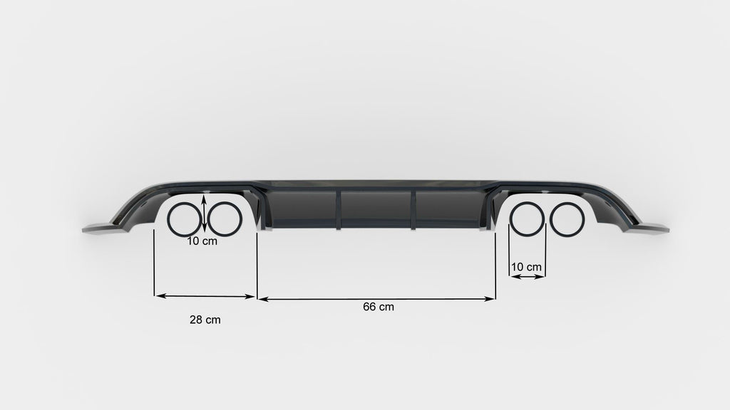 MAXTON DESIGN REAR VALANCE V.3 VW GOLF 7 R FACELIFT