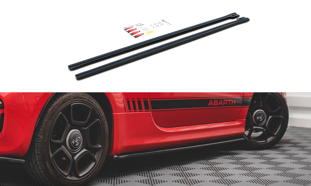 MAXTON DESIGN SIDE SKIRTS DIFFUSERS FIAT 500 ABARTH MK1 FACELIFT