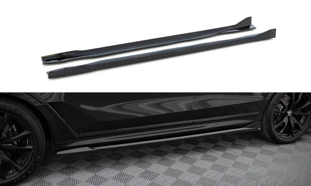 MAXTON DESIGN SIDE SKIRTS DIFFUSERS BMW X7 M-PACK G07 FACELIFT