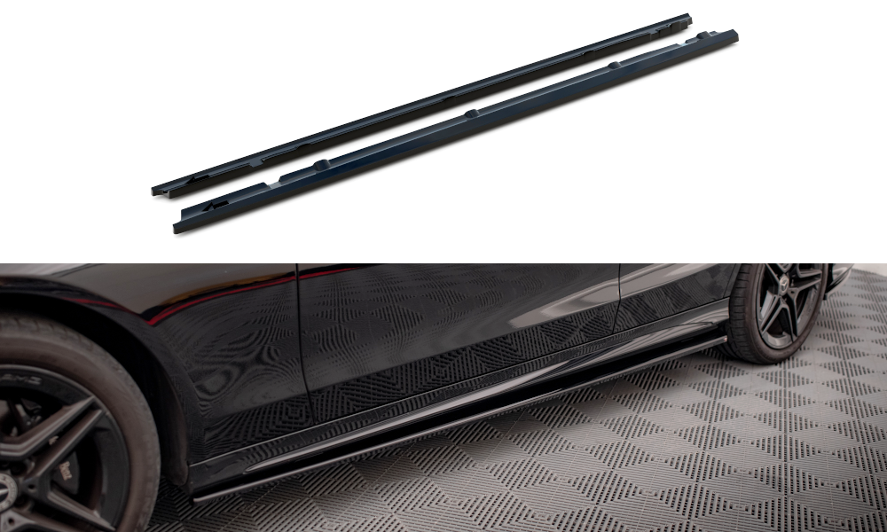 MAXTON DESIGN SIDE SKIRTS DIFFUSERS MERCEDES-BENZ C43 / C AMG-LINE SEDAN W205 FACELIFT