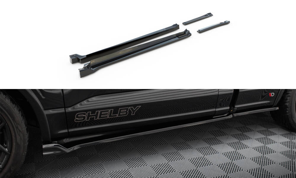 MAXTON DESIGN SIDE SKIRTS DIFFUSERS SHELBY F150 SUPER SNAKE