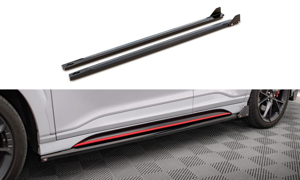 MAXTON DESIGN Side Skirts Diffusers V.1 + Flaps Hyundai Kona N Mk2