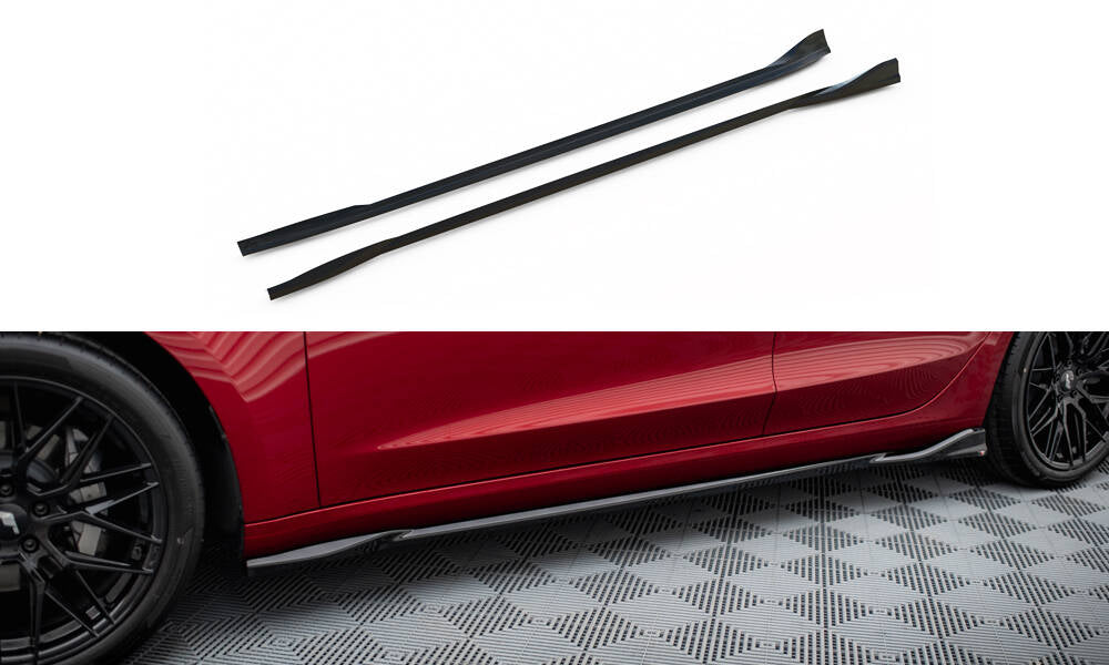 MAXTON DESIGN SIDE SKIRTS DIFFUSERS V.1 TESLA MODEL 3 PROJECT HIGHLAND (FACELIFT)