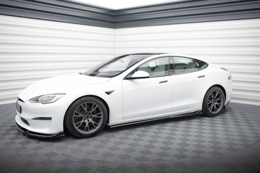 MAXTON DESIGN SIDE SKIRTS DIFFUSERS V.1 TESLA MODEL S PLAID MK1 FACELIFT