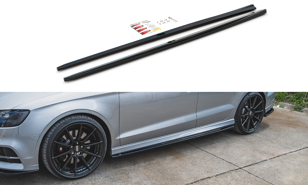 MAXTON DESIGN SIDE SKIRTS DIFFUSERS V.2 AUDI S3 / A3 S-LINE SEDAN 8V FACELIFT