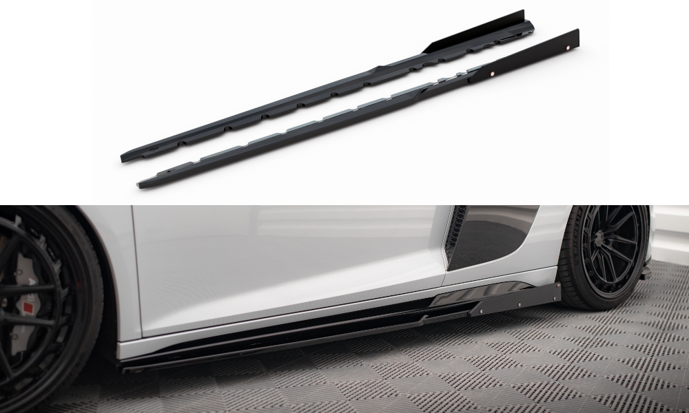 MAXTON DESIGN SIDE SKIRTS DIFFUSERS V.2+ FLAPS AUDI R8 MK2 FACELIFT