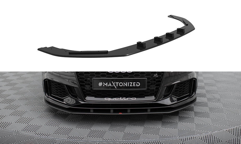 MAXTON DESIGN STREET PRO FRONT SPLITTER AUDI RS3 SEDAN 8V FACELIFT