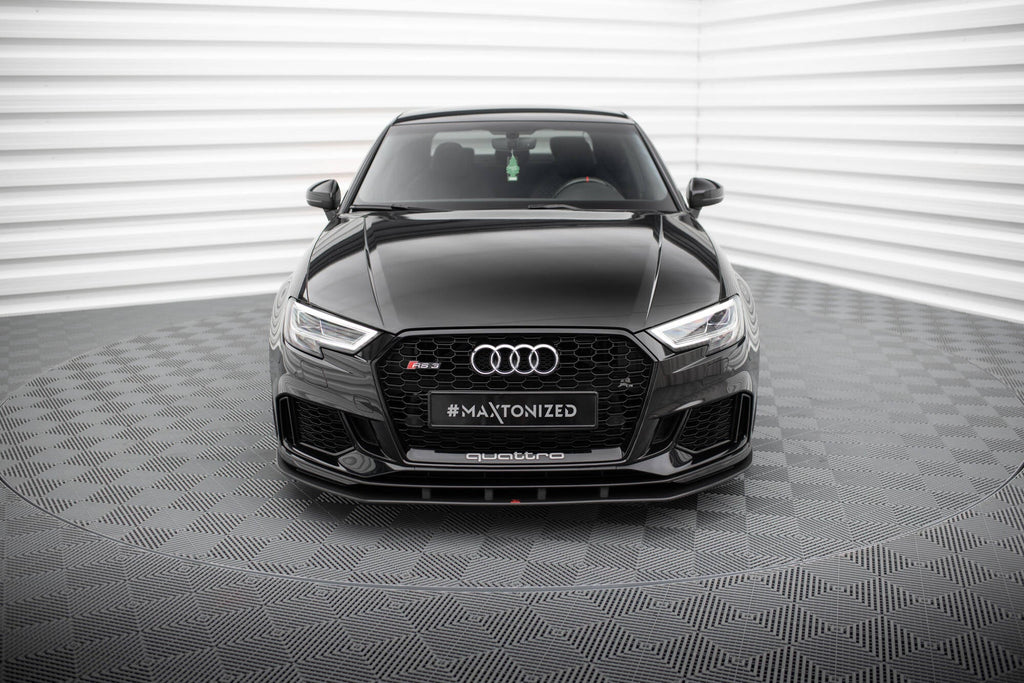 MAXTON DESIGN STREET PRO FRONT SPLITTER AUDI RS3 SEDAN 8V FACELIFT