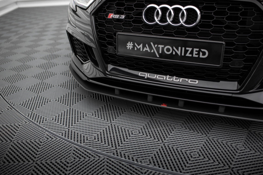 MAXTON DESIGN STREET PRO FRONT SPLITTER AUDI RS3 SEDAN 8V FACELIFT