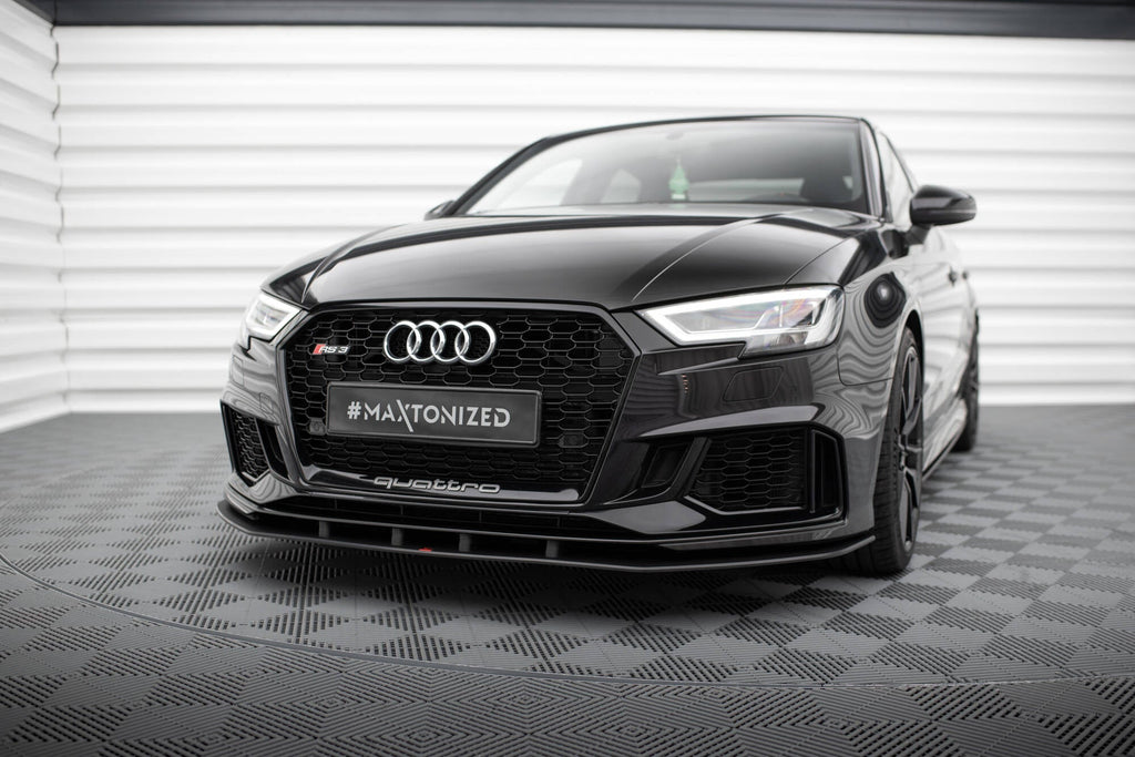 MAXTON DESIGN STREET PRO FRONT SPLITTER AUDI RS3 SEDAN 8V FACELIFT