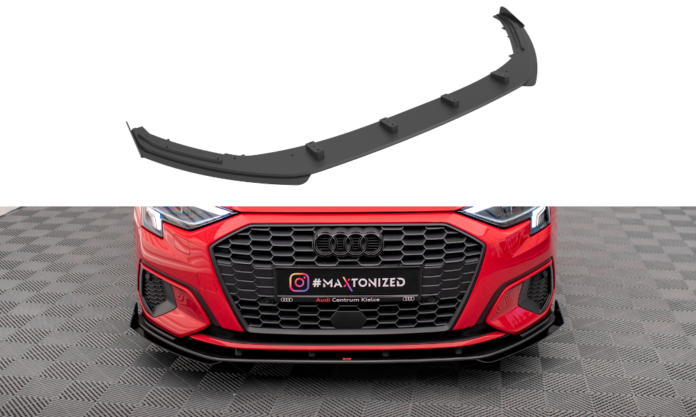 MAXTON DESIGN STREET PRO FRONT SPLITTER + FLAPS AUDI A3 8Y