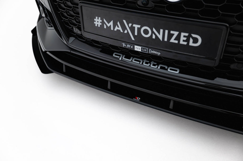 MAXTON DESIGN Street Pro Front Splitter + Flaps Audi RS5 Coupe / Sportback F5