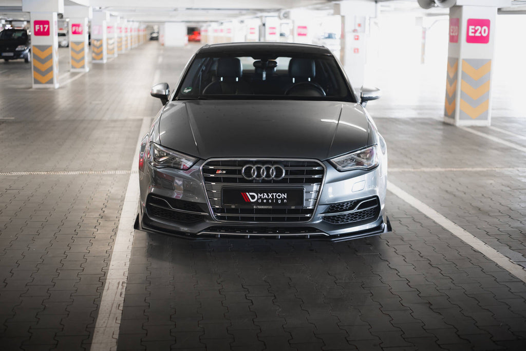 MAXTON DESIGN Street Pro Front Splitter + Flaps Audi S3 / A3 S-Line Sedan 8V