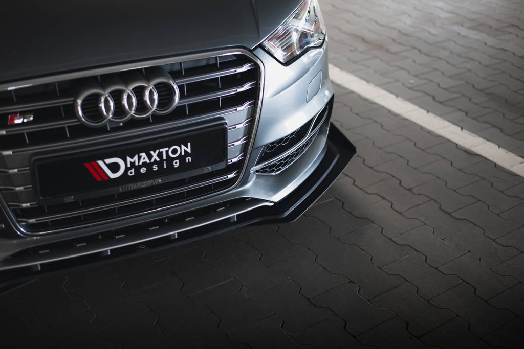 MAXTON DESIGN Street Pro Front Splitter + Flaps Audi S3 / A3 S-Line Sedan 8V