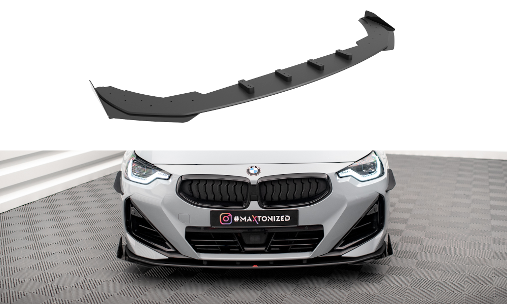 MAXTON DESIGN STREET PRO FRONT SPLITTER + FLAPS BMW 2 COUPE M-PACK / M240I G42