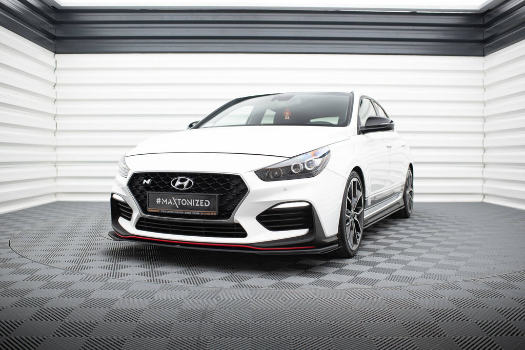 MAXTON DESIGN RACING DURABILITY FRONT SPLITTER + FLAPS HYUNDAI I30 N MK3 (ELANTRA GT) HATCHBACK / FASTBACK