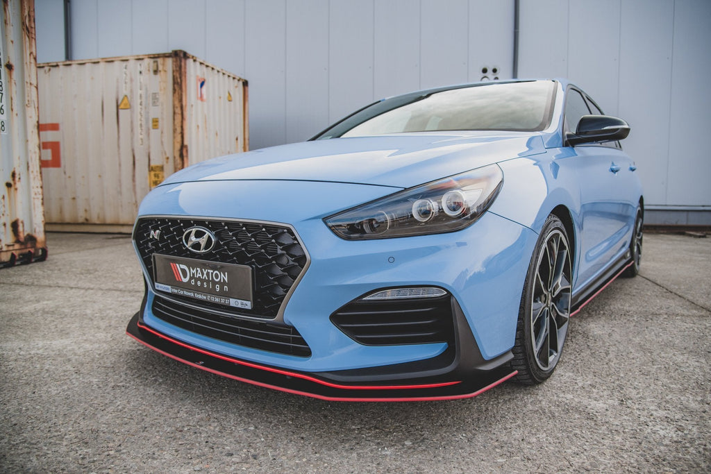 MAXTON DESIGN RACING DURABILITY FRONT SPLITTER + FLAPS HYUNDAI I30 N MK3 (ELANTRA GT) HATCHBACK / FASTBACK