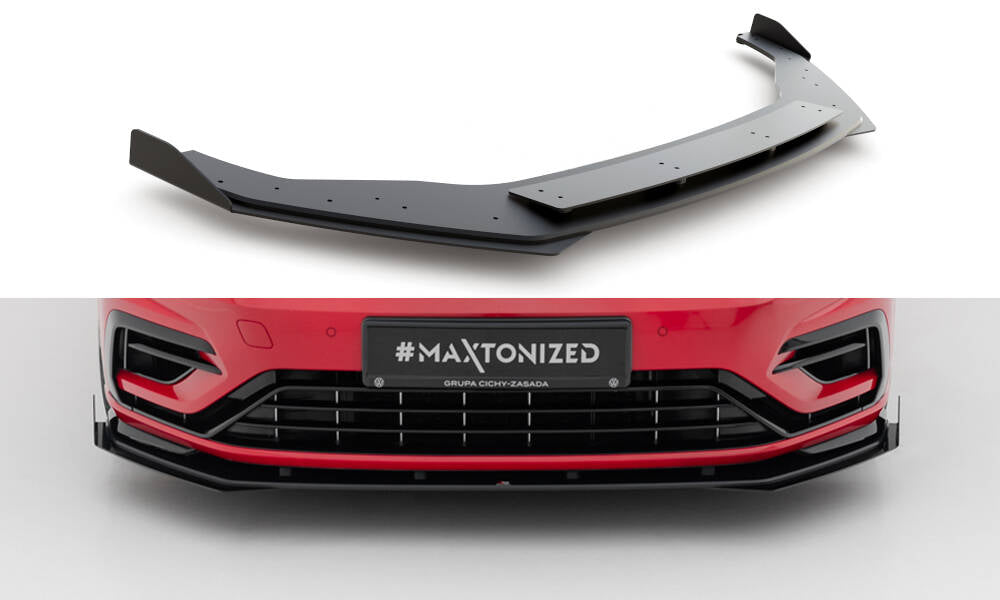 MAXTON DESIGN RACING DURABILITY FRONT SPLITTER + FLAPS VW GOLF 7 R FACELIFT
