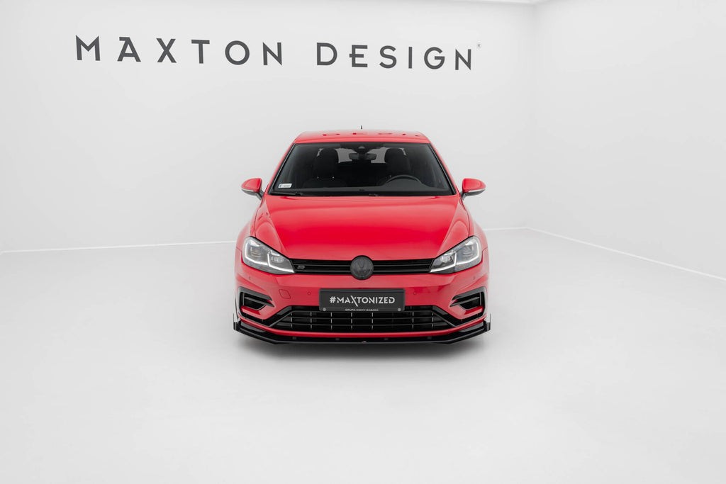 MAXTON DESIGN RACING DURABILITY FRONT SPLITTER + FLAPS VW GOLF 7 R FACELIFT