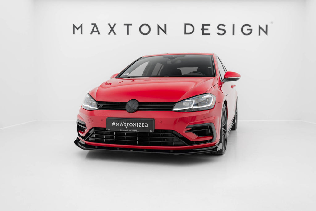 MAXTON DESIGN RACING DURABILITY FRONT SPLITTER + FLAPS VW GOLF 7 R FACELIFT