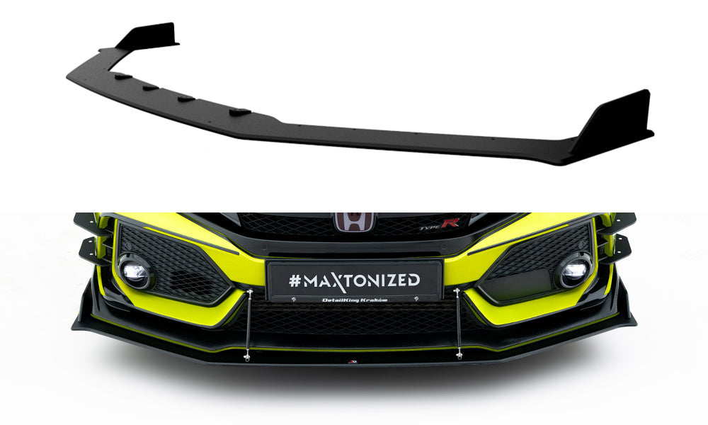 MAXTON DESIGN RACING DURABILITY FRONT SPLITTER HONDA CIVIC X TYPE-R
