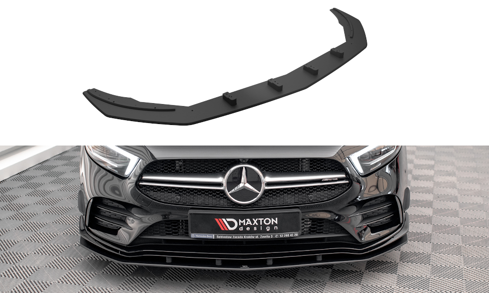 MAXTON DESIGN Street Pro Front Splitter Mercedes A35 AMG / AMG-Line Aero Pack W177