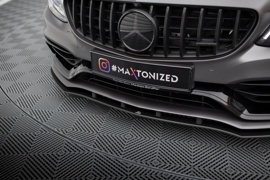 MAXTON DESIGN Street Pro Front Splitter Mercedes-AMG C63 Sedan / Estate W205 Facelift
