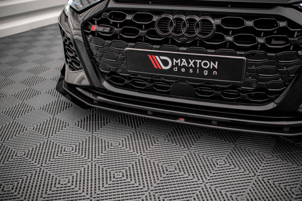 MAXTON DESIGN STREET PRO FRONT SPLITTER V.1 + FLAPS AUDI RS3 SPORTBACK / SEDAN 8Y