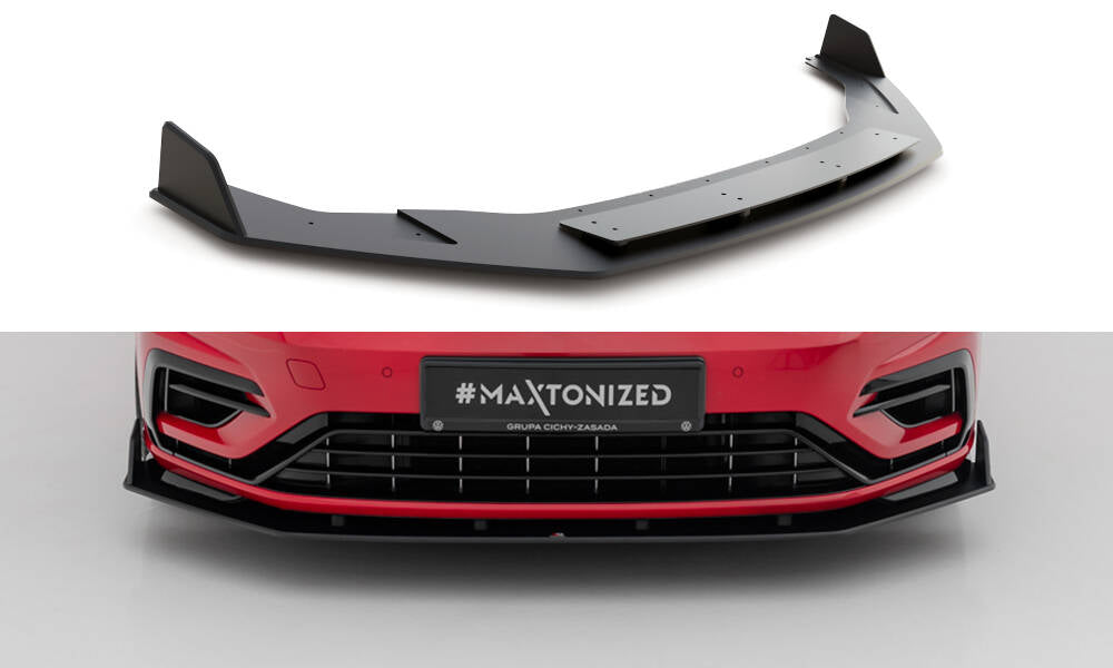 MAXTON DESIGN RACING DURABILITY FRONT SPLITTER V.2 VW GOLF 7 R FACELIFT
