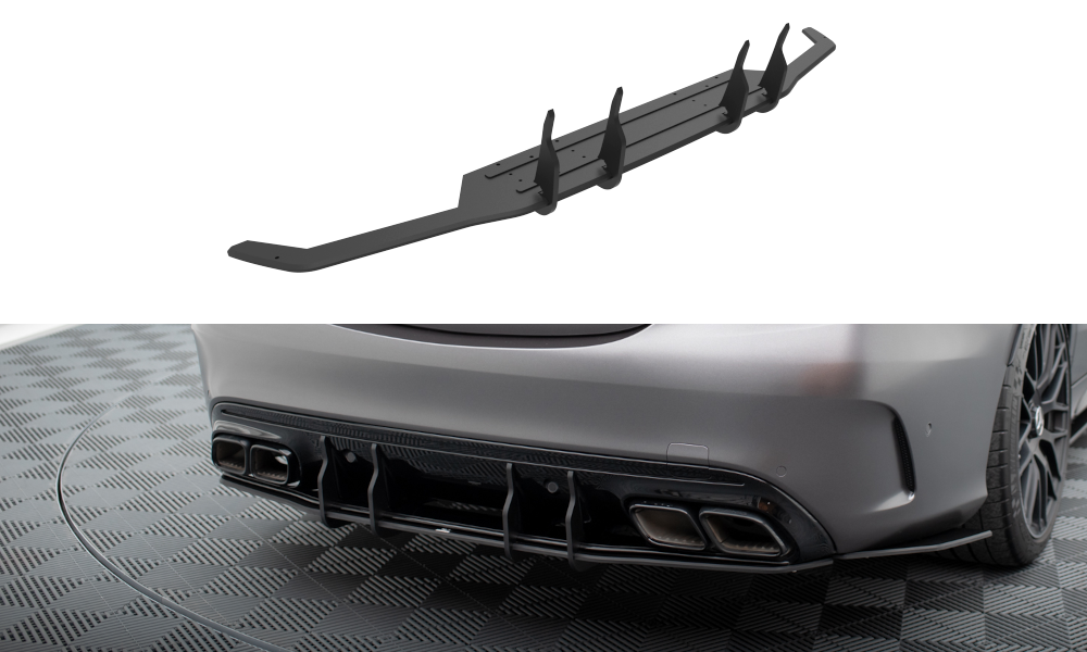 MAXTON DESIGN Street Pro Rear Diffuser Mercedes-AMG C63 Sedan / Estate W205 Facelift
