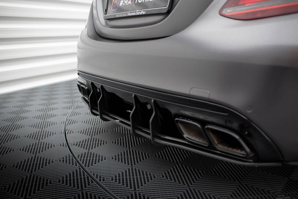 MAXTON DESIGN Street Pro Rear Diffuser Mercedes-AMG C63 Sedan / Estate W205 Facelift