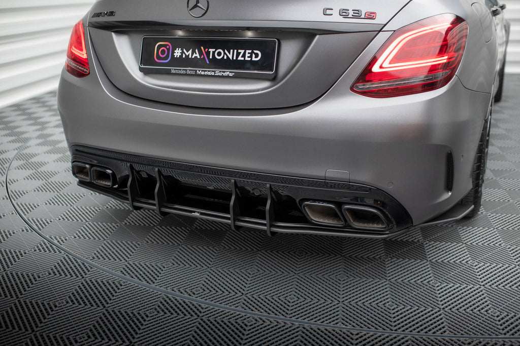 MAXTON DESIGN Street Pro Rear Diffuser Mercedes-AMG C63 Sedan / Estate W205 Facelift