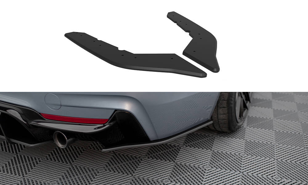 MAXTON DESIGN STREET PRO REAR SIDE SPLITTERS BMW 435I COUPE M-PACK F32 (set for Maxton valance)