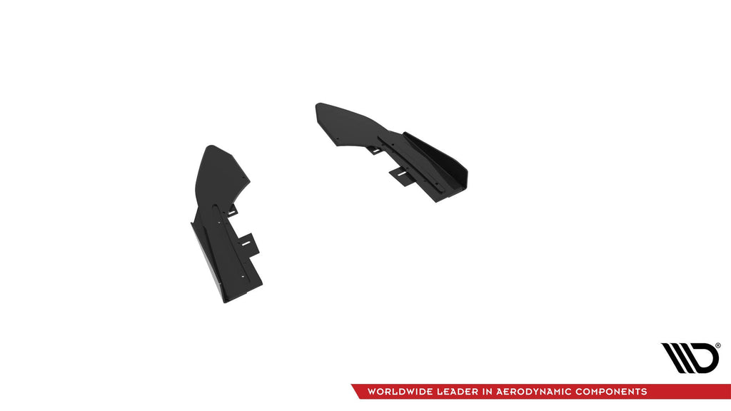 MAXTON DESIGN STREET PRO REAR SIDE SPLITTERS + FLAPS AUDI RS3 SEDAN 8V FACELIFT
